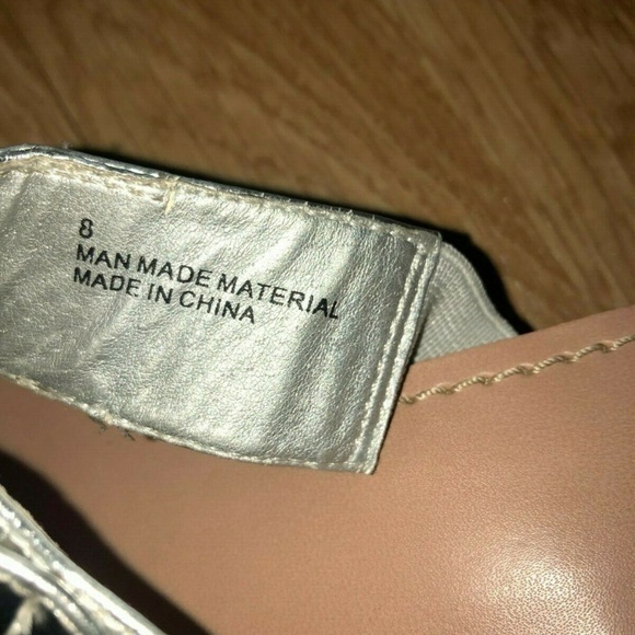 Express‎ Sandals Thongs Silver Metallic Women’s Size 8 - Picture 7 of 8